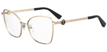 Premium Women Moschino Eyeglasses: MOS587 - Rose Gold - SpecSMART Eye Clinic (Diagonal View)